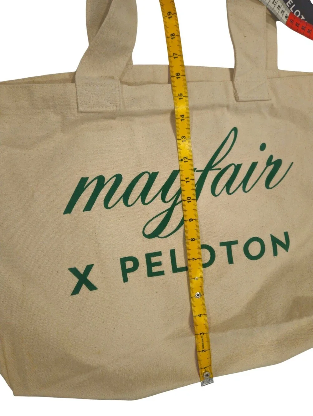 NWT Mayfair x Peloton Exercise Your Mind Body & Heart Canvas Tote Bag